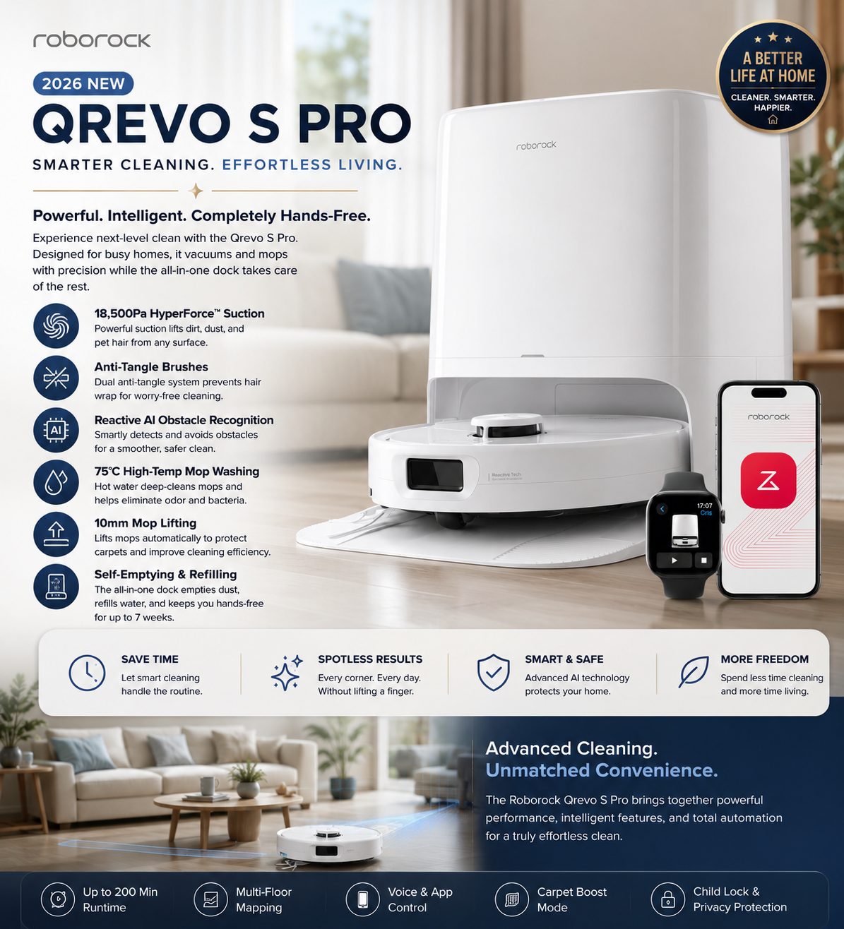 Roborock Qrevo S Pro Robot Vacuum & Mop product photo