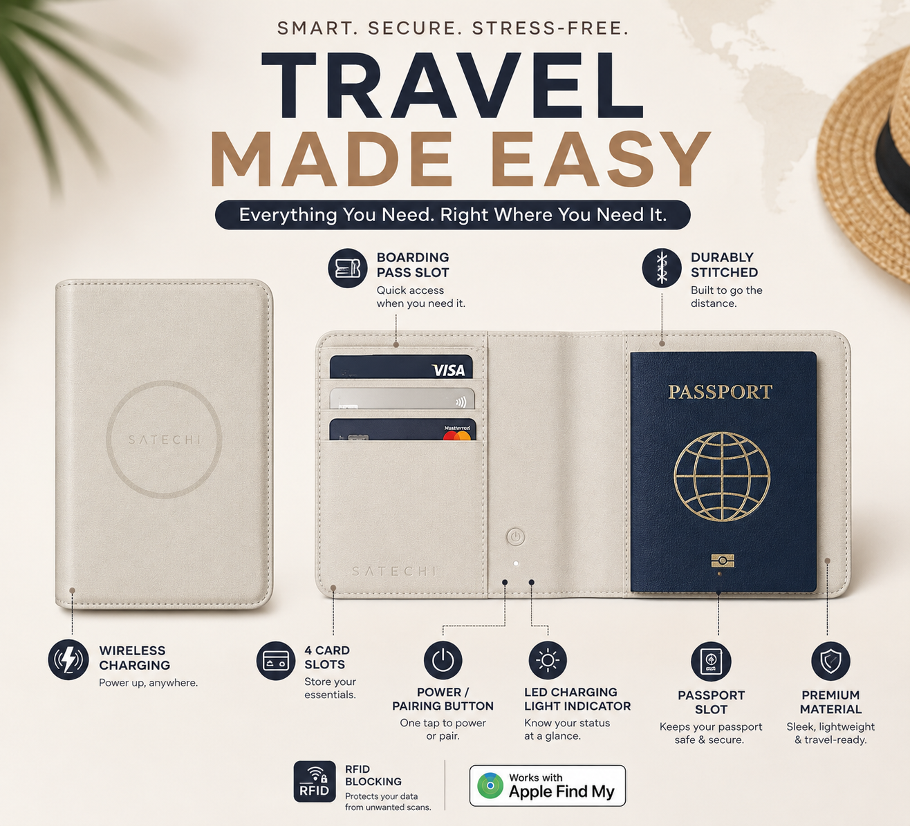 Satechi Passport Cover with Find My Tracking product photo